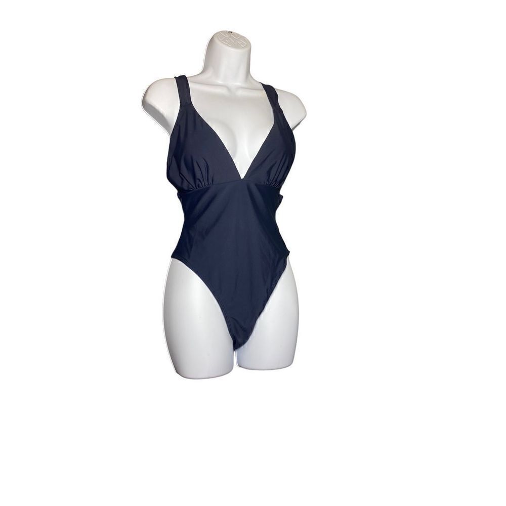 Cupshe Women's One-Piece 4-way Stretch Strappy Black Swimsuit Size M NWT